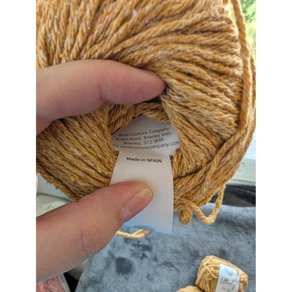 Wool Couture Utterly Aran Yarn Lot‎ of 3 Balls - Corn Yellow - Picture 3 of 4